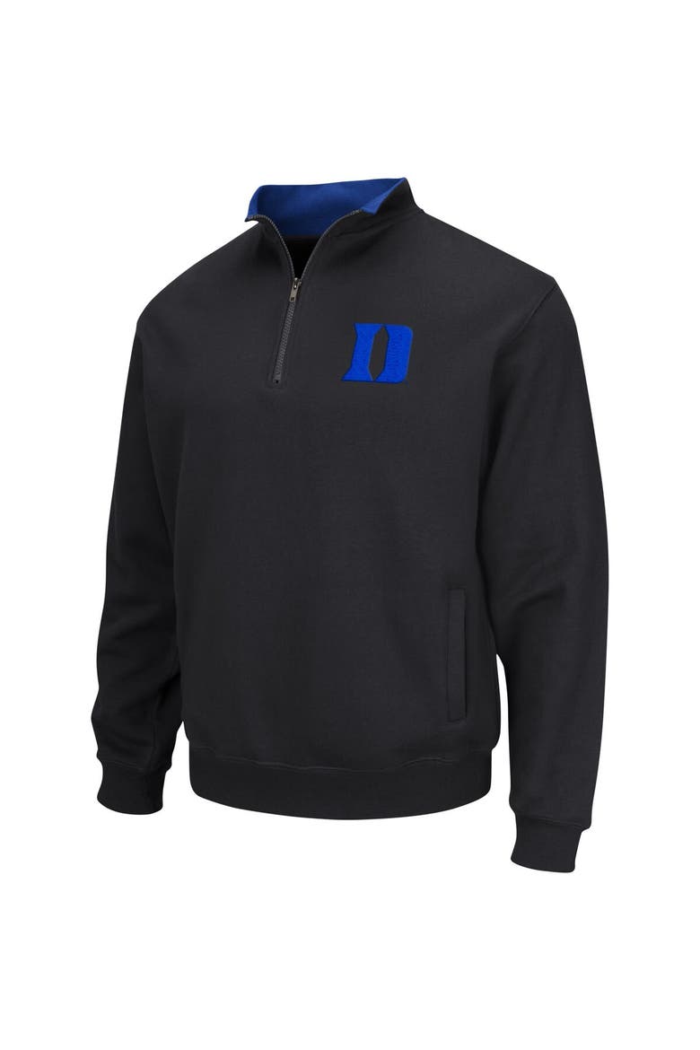 Men's Colosseum Black Duke Blue Devils Tortugas Quarter-Zip Top, Alternate, color, Black