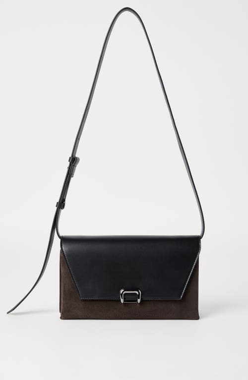 Brunello Cucinelli Suede And Leather Sartorial Cross-body Bag