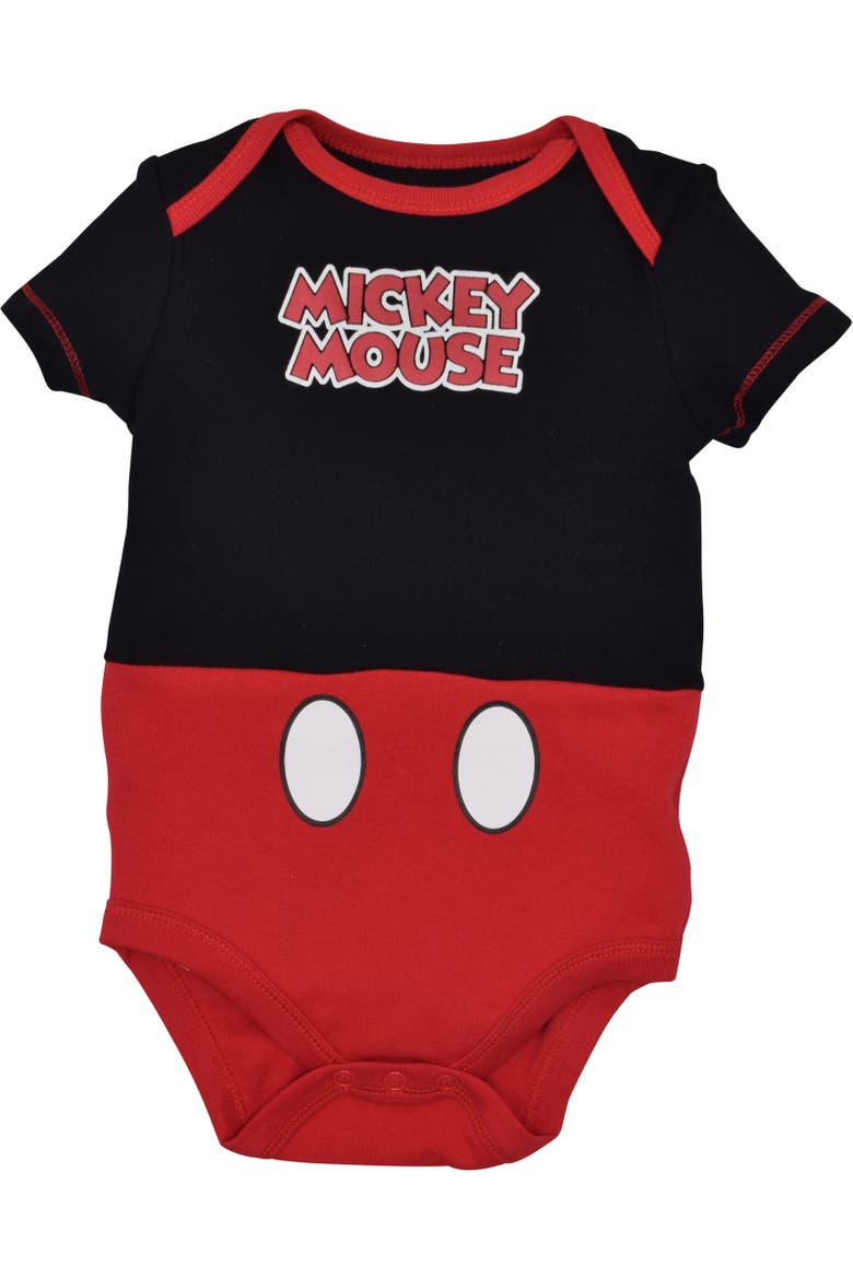 Mickey Mouse & Friends Boys' 5-Pack Short Sleeve Bodysuits, Alternate, color, Mickey Clubhouse Multi