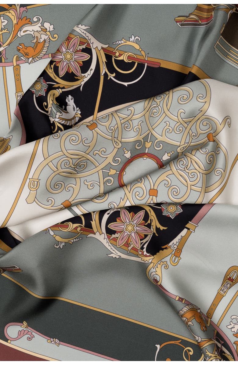 Elizabetta Carozza- Silk Foulard for Women, Alternate, color, Antique Jade