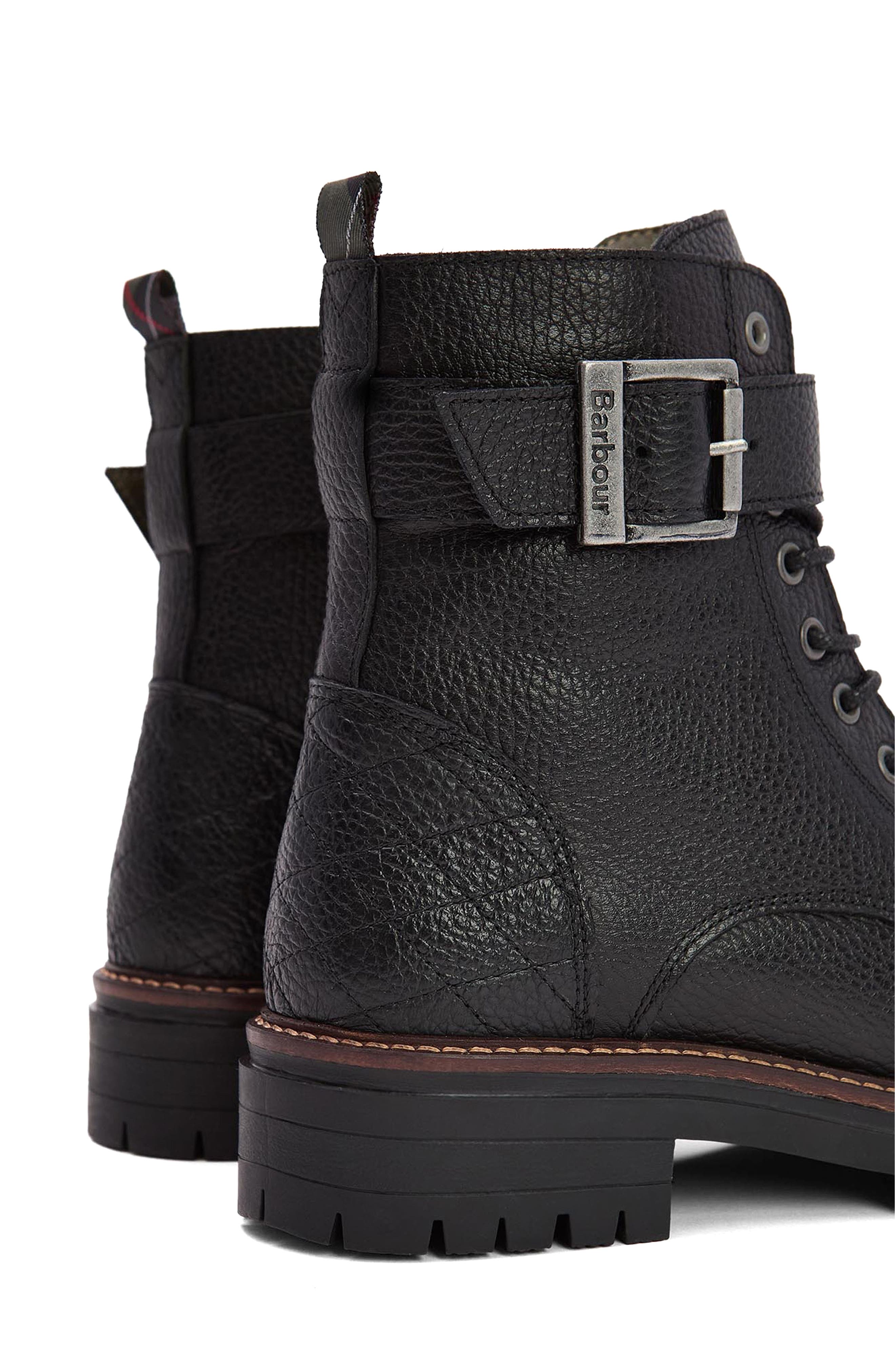 Barbour Heidi Combat Boot, Alternate, color, Black