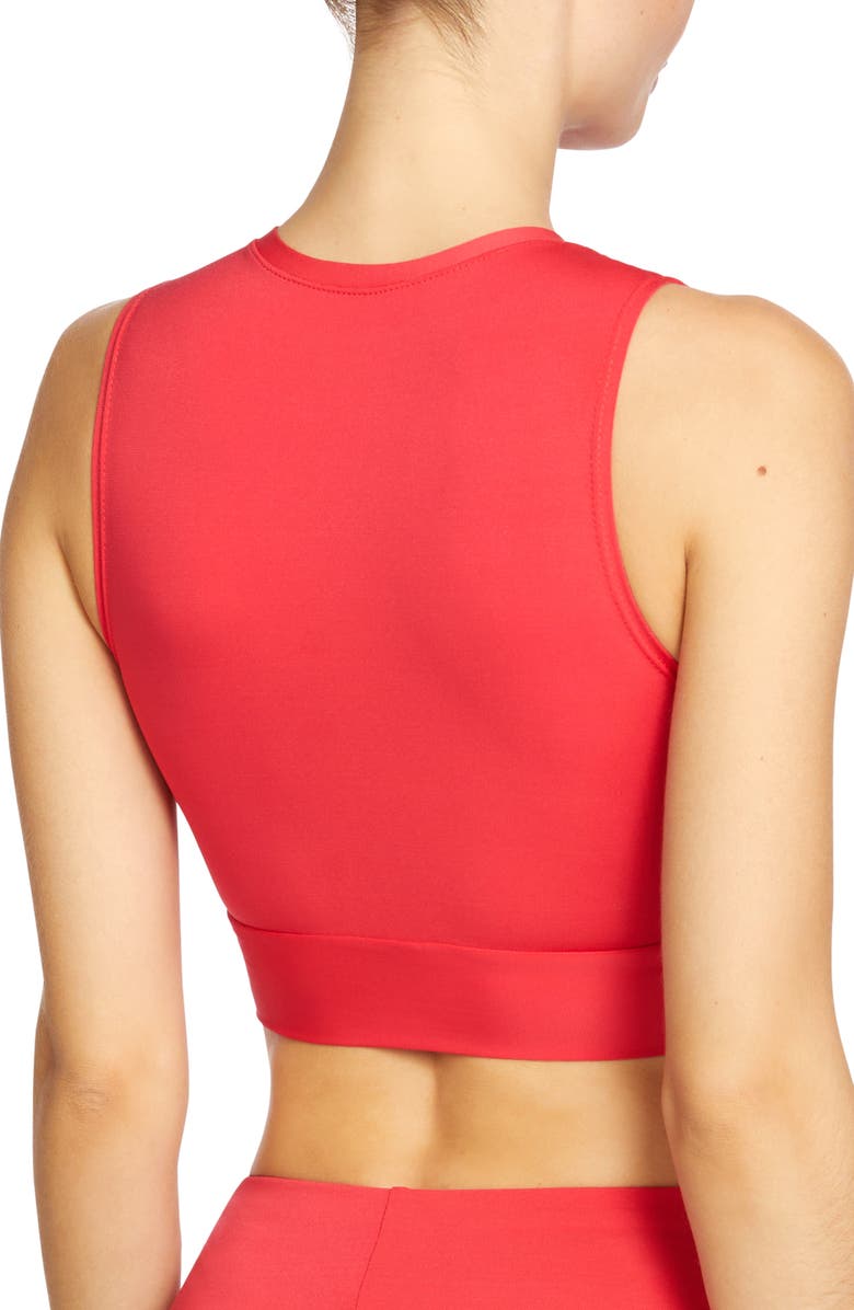 Robin Piccone Ava Tie Front Bikini Top, Alternate, color, Sandia