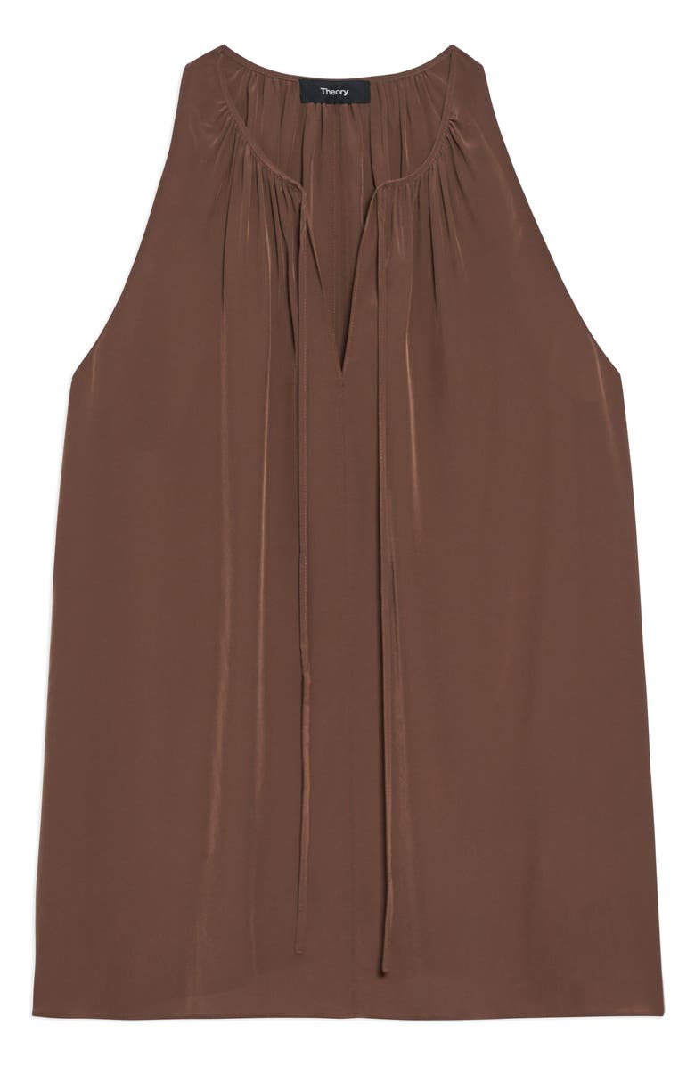 Theory Tie Neck Sleeveless Top, Alternate, color, Pecan
