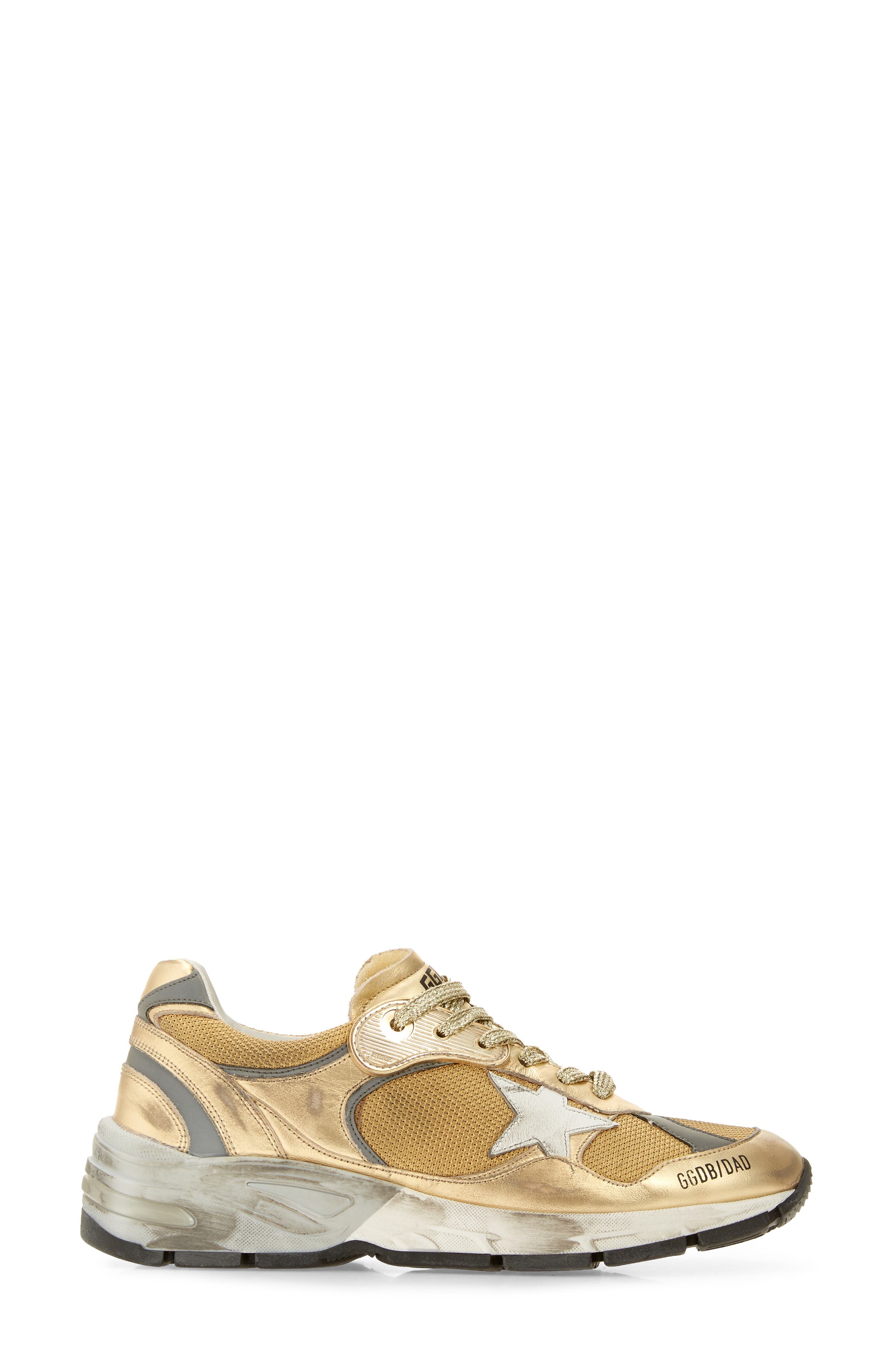 Golden Goose Deluxe Dad-Star Gold Low Top Sneaker, Alternate, color, Gold