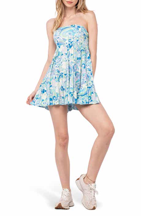 Wave Print Tube Minidress