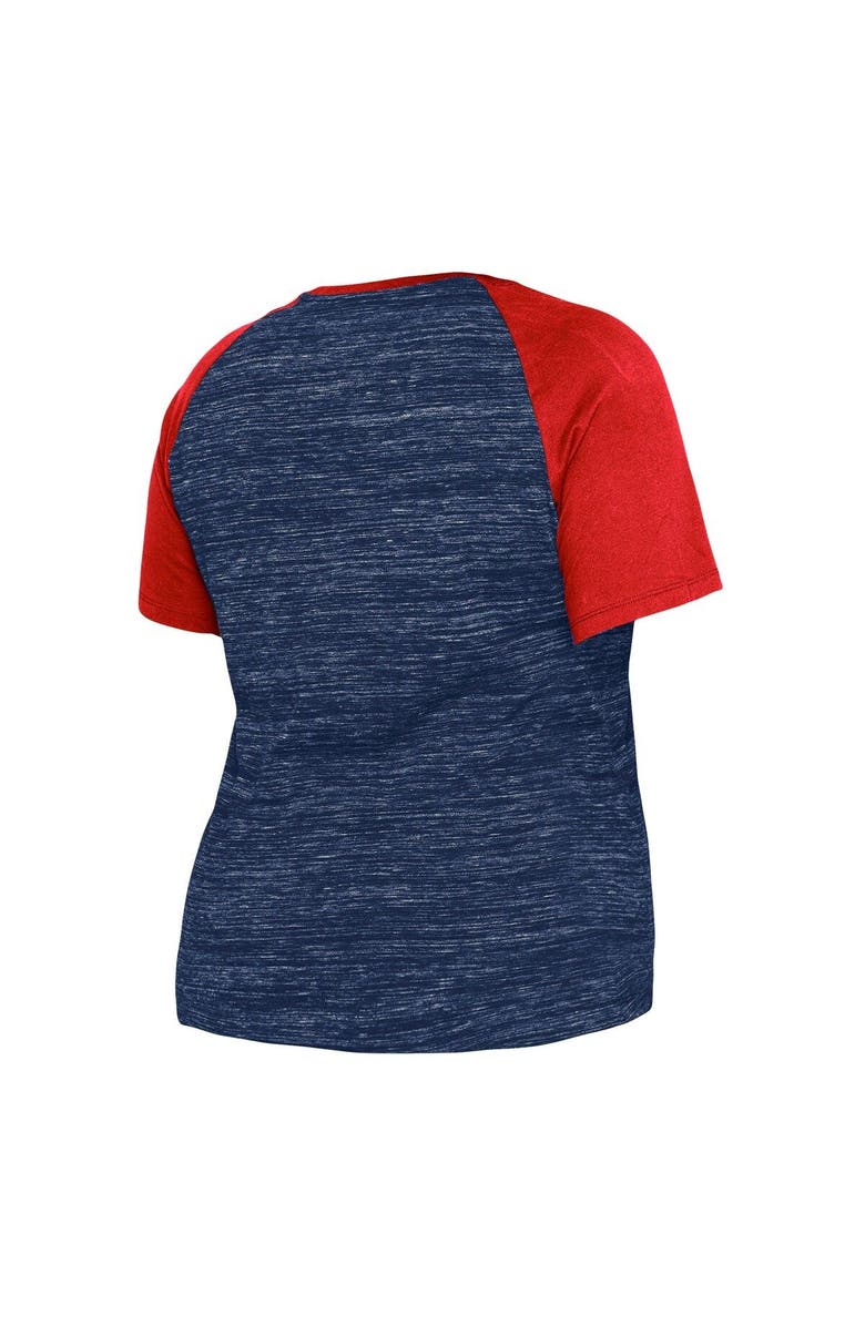 New Era Women's New Era Navy Minnesota Twins Plus Size Space Dye Raglan V-Neck T-Shirt, Alternate, color, 