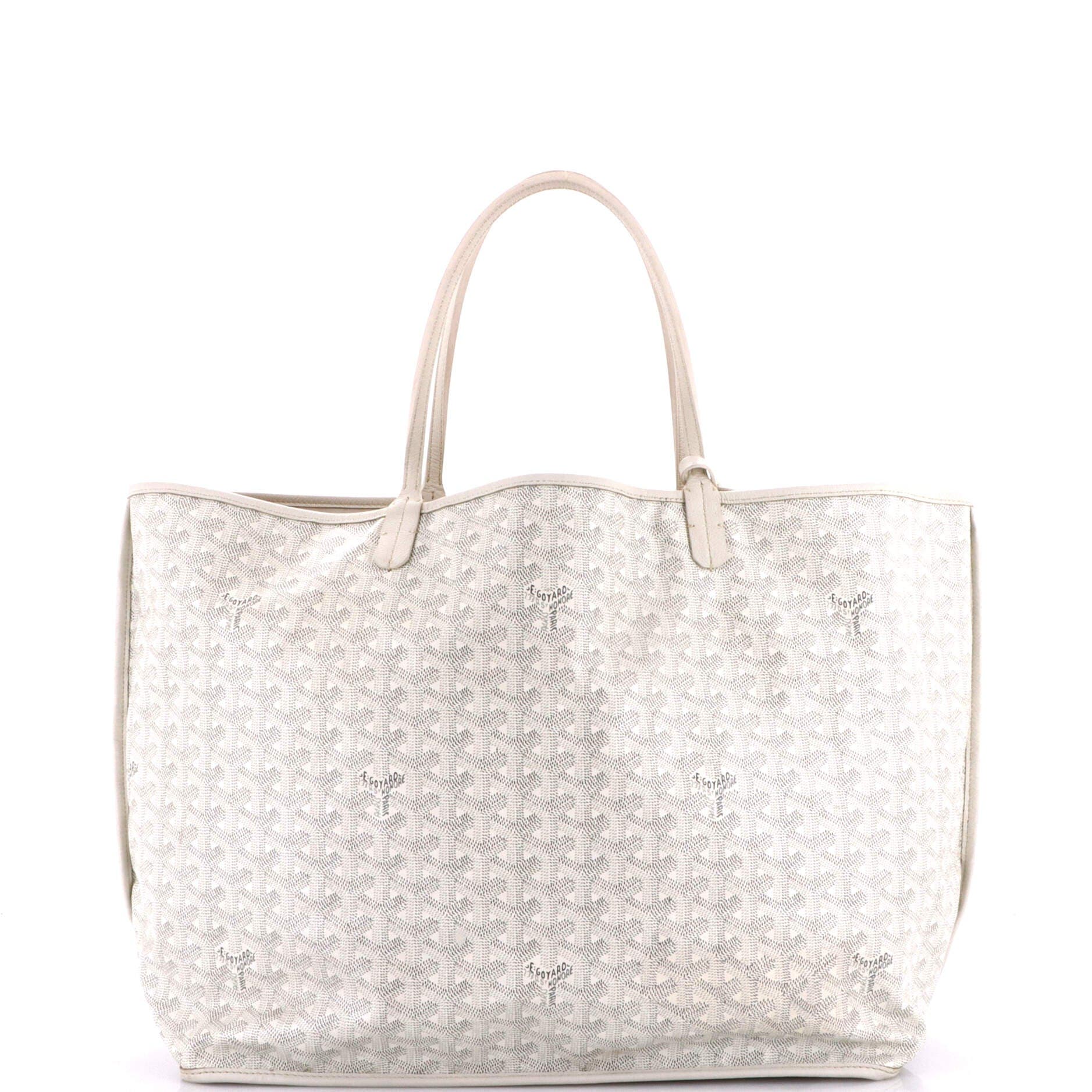 Pre-Owned Goyard Anjou Reversible Tote Coated Canvas GM, Alternate, color, White