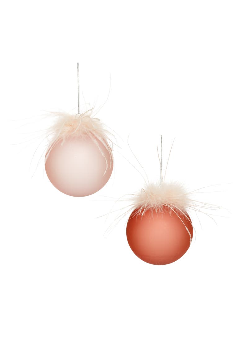 Fancy Two Tone Ball Ornament, Set of 12, Main, color, Rust/Copper