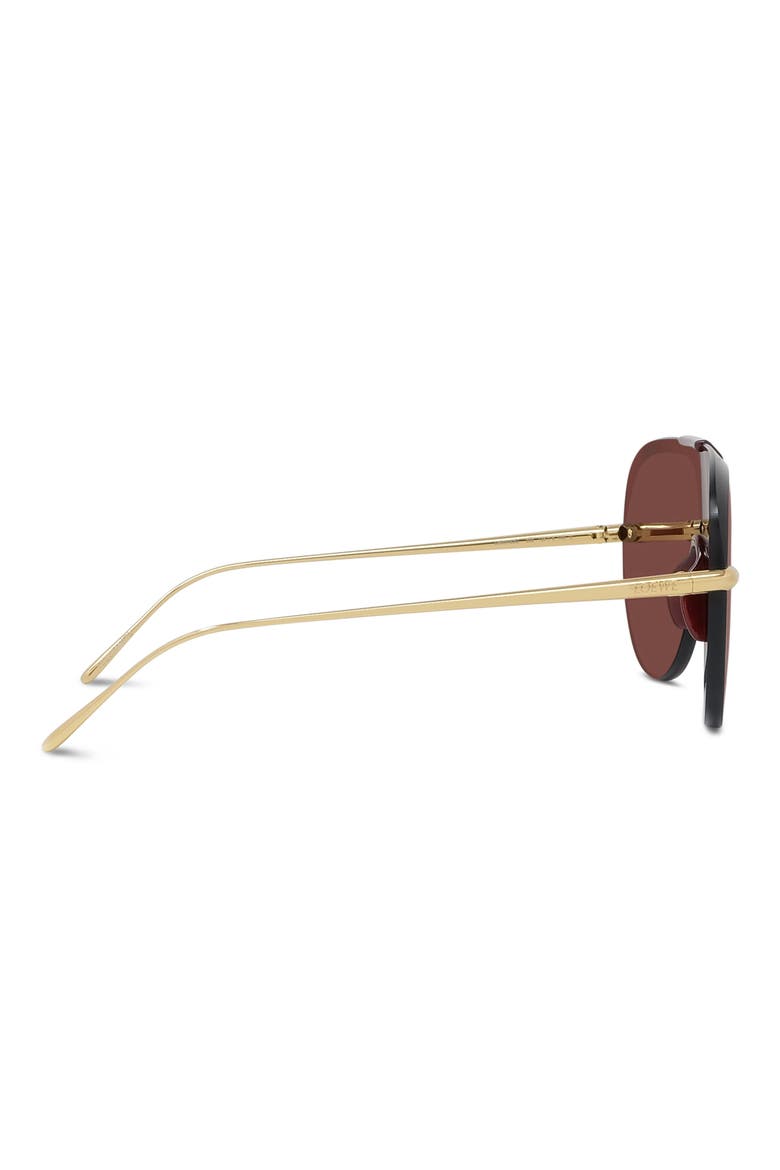 Slim Pilot Sunglasses, Alternate, color, SHINY ENDURA GOLD / BORDEAUX