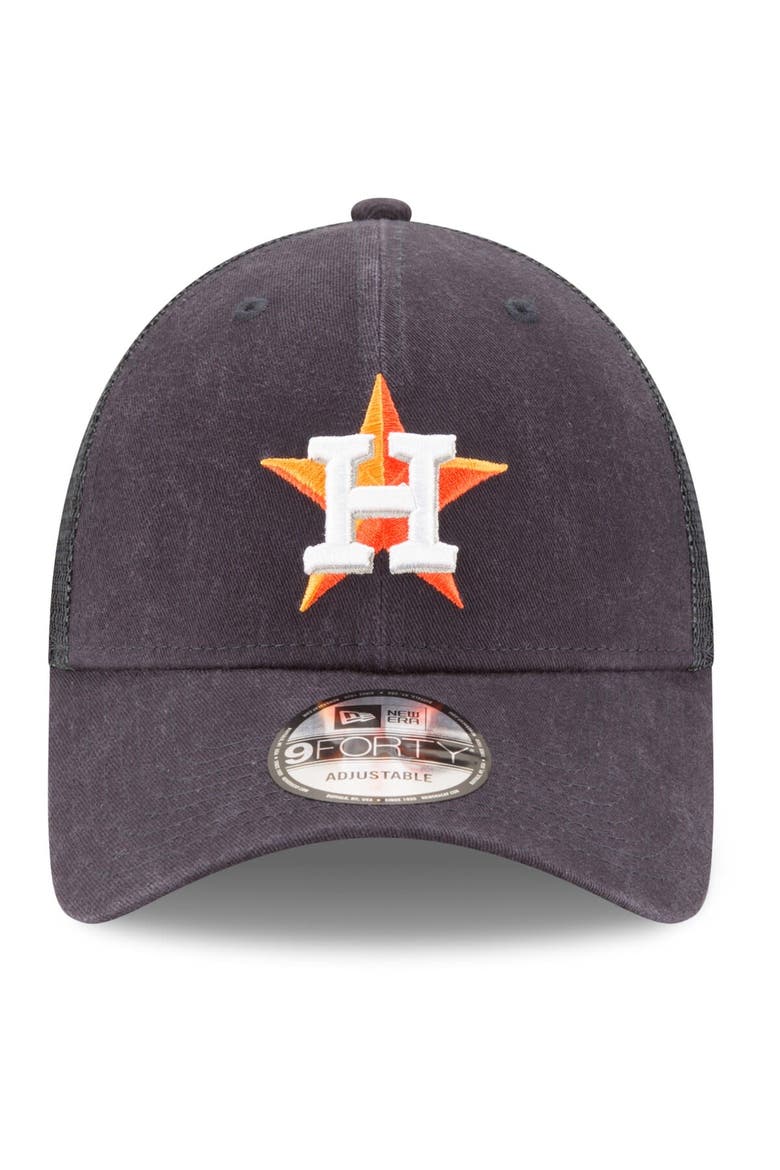 Men's New Era Navy Houston Astros Trucker 9FORTY Adjustable Snapback Hat, Alternate, color, Navy