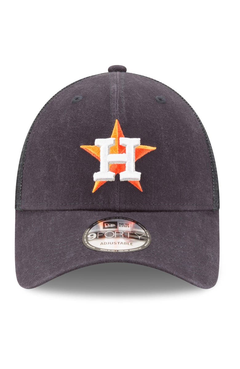 New Era Men's New Era Navy Houston Astros Trucker 9FORTY Adjustable Snapback Hat, Alternate, color,