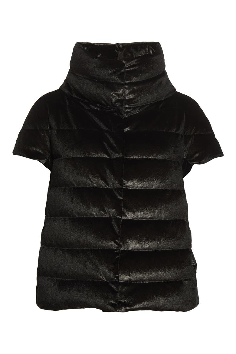 Satin Finish High-Low Down Jacket, Alternate, color, 9300 / NERO