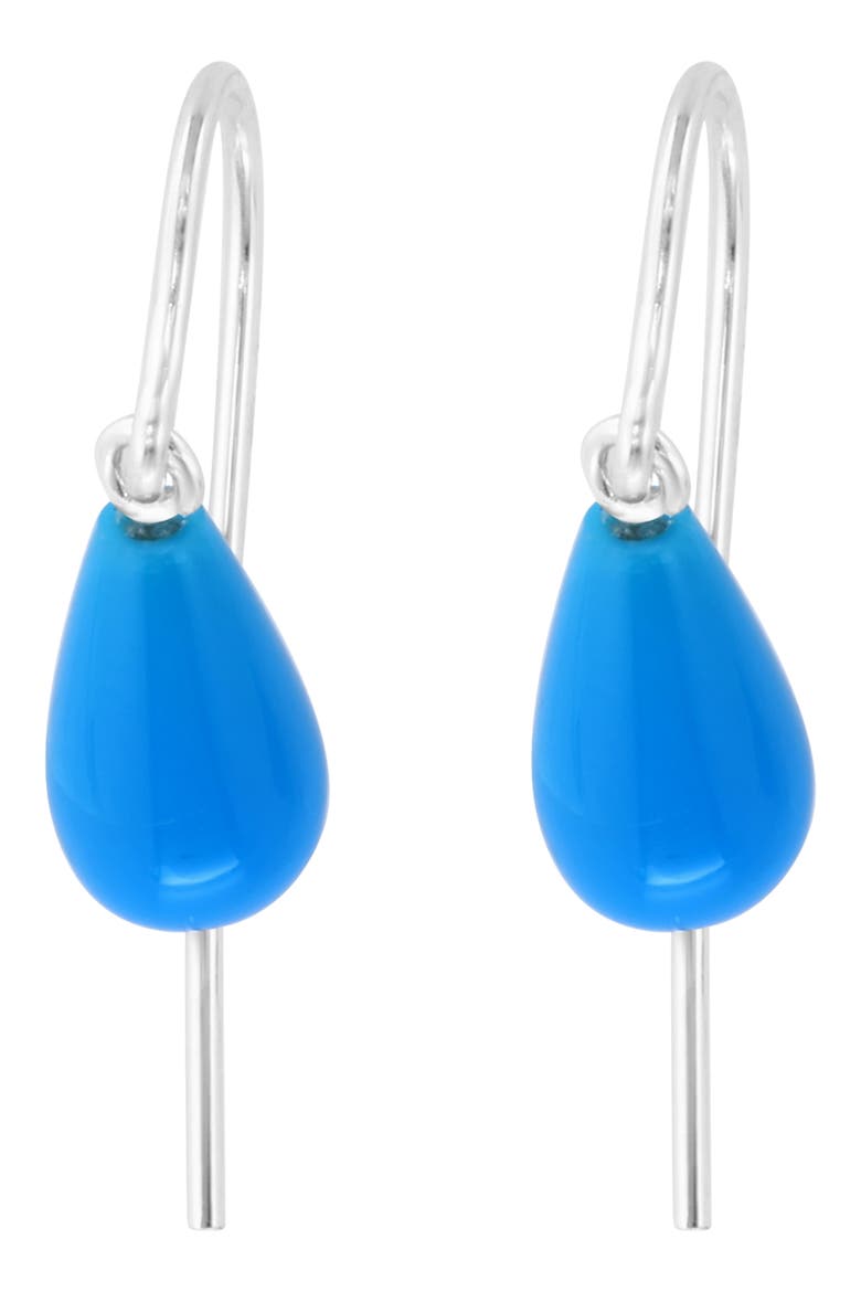 Turquoise Drop Earrings, Alternate, color, BLUE