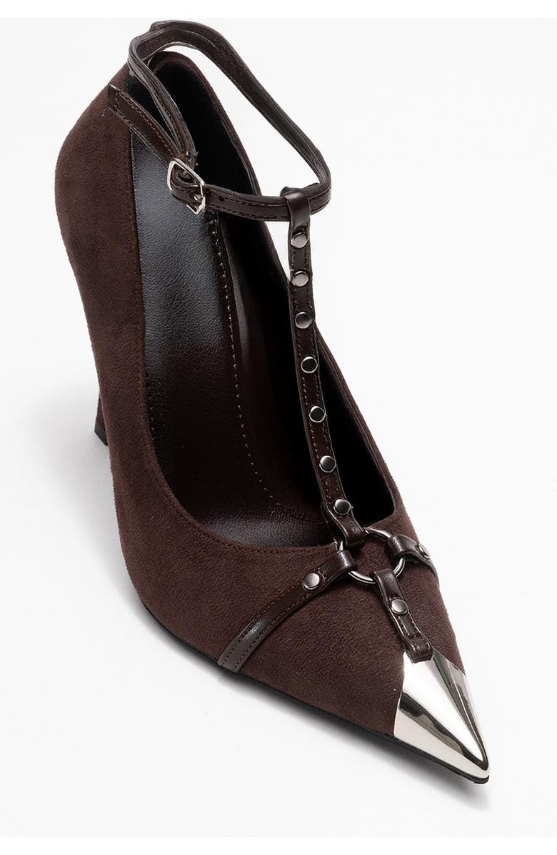 Prologue Shoes Juliana Pointed Toe Pump, Main, color, Brown Suede