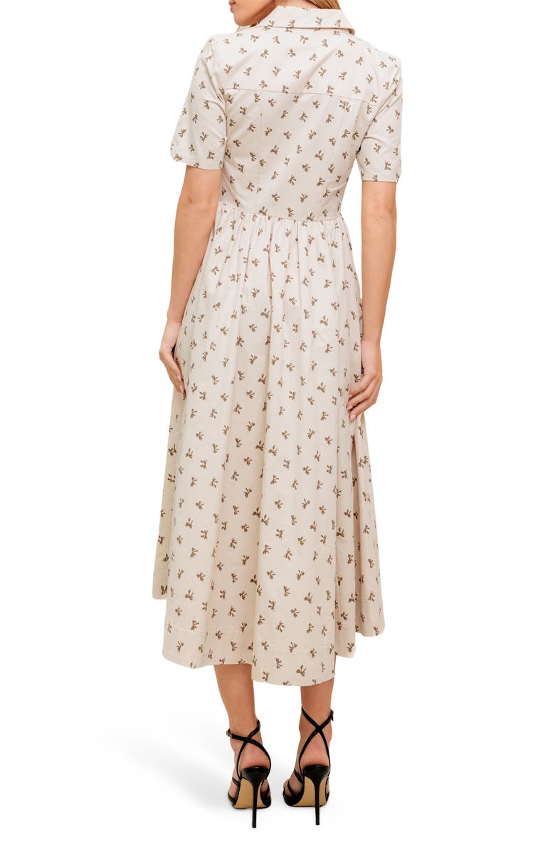 Collared Fit & Flare Midi Dress