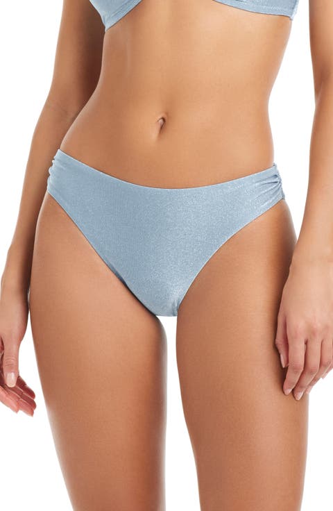 Shirred Hipster Bikini Bottoms