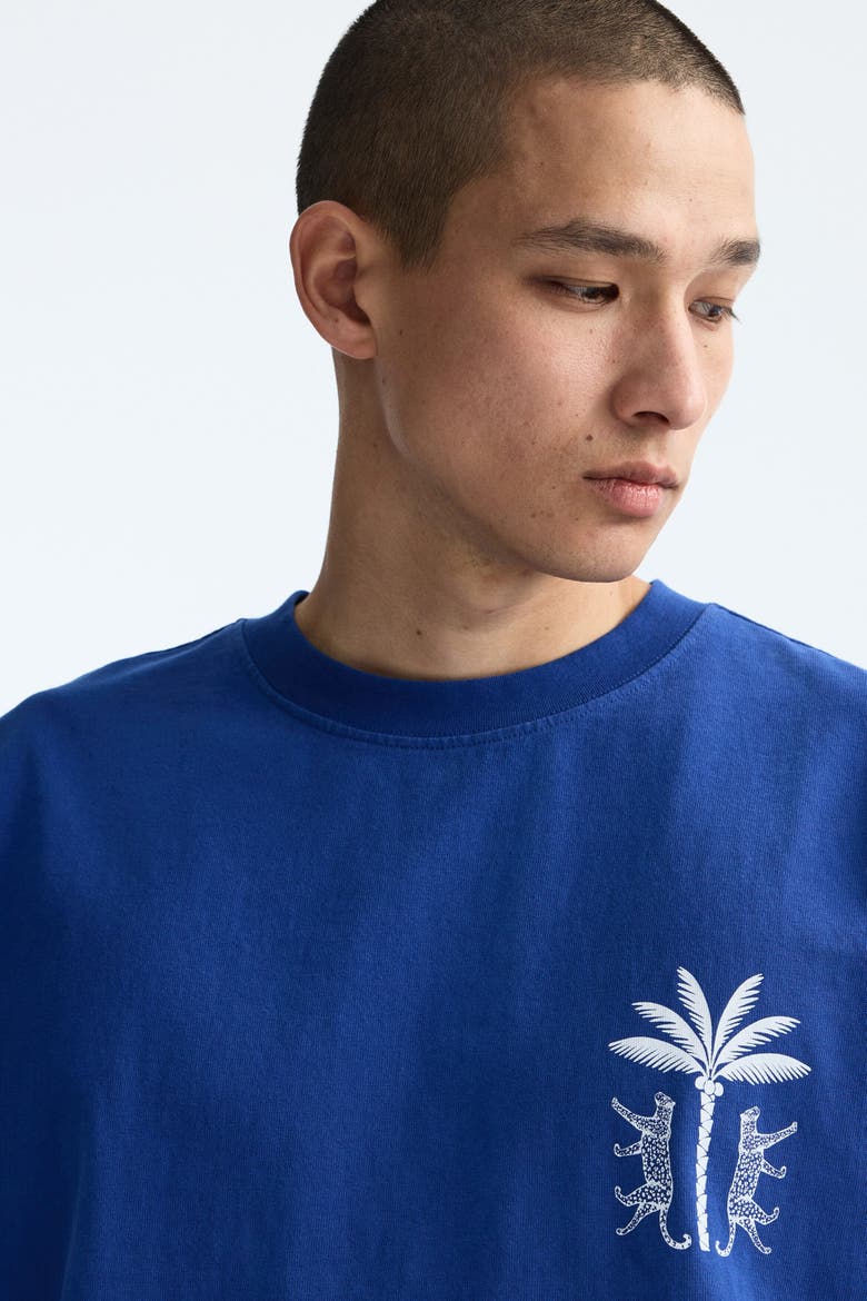 Relaxed Fit Printed Cotton T-shirt, Alternate, color, Blue/Hotel Imaginaire