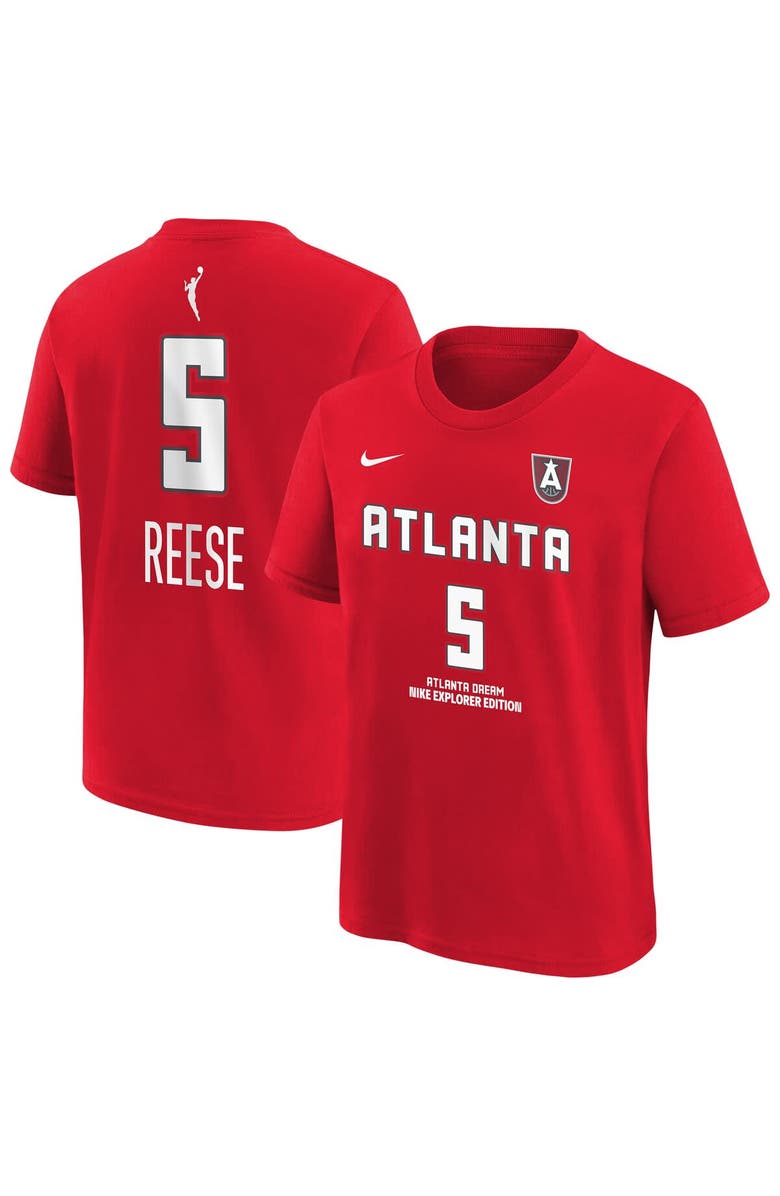 Nike Youth Nike Angel Reese Red Atlanta Dream Player Name & Number T-Shirt, Main, color, Red