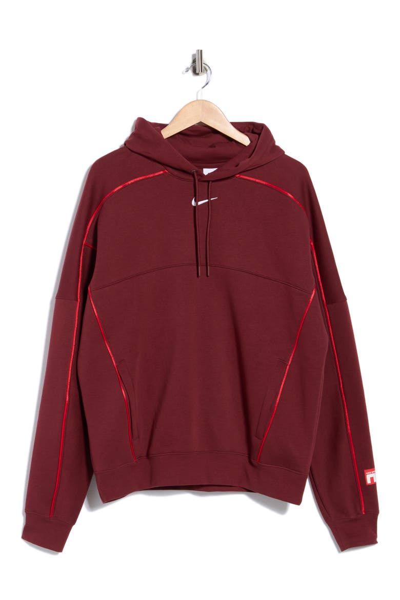 Sportswear Cotton Blend Hoodie, Main, color, DARK TEAM RED/ WHITE