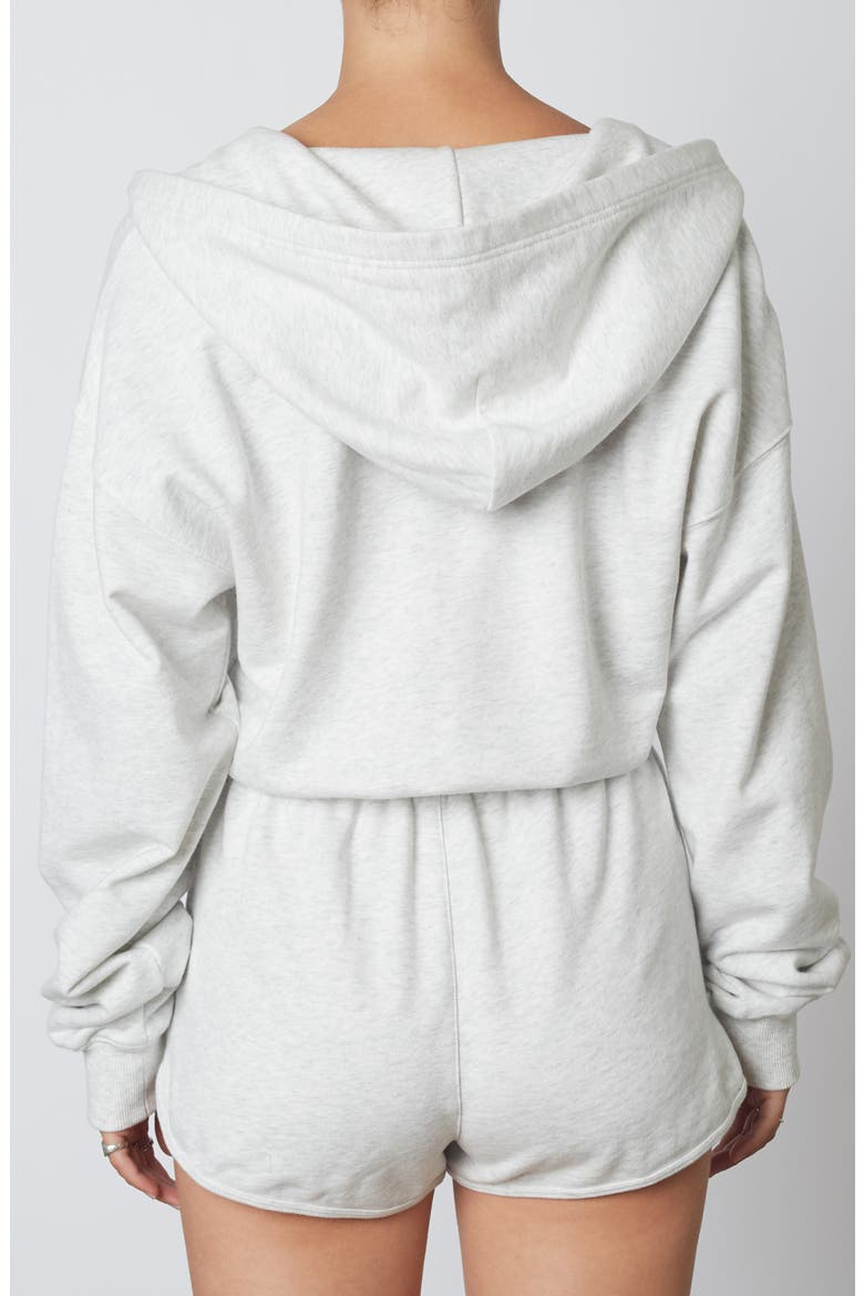 Gemini Tie Waist Hooded Romper, Alternate, color, CLOUD