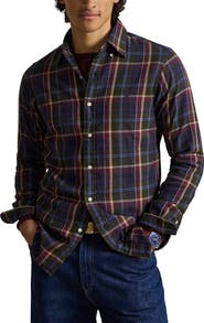 Polo Ralph Lauren Plaid Brushed Cotton Flannel Button-Down Shirt