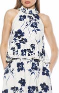 Alexia Admor Roth Smocked Ruffle Halter Top