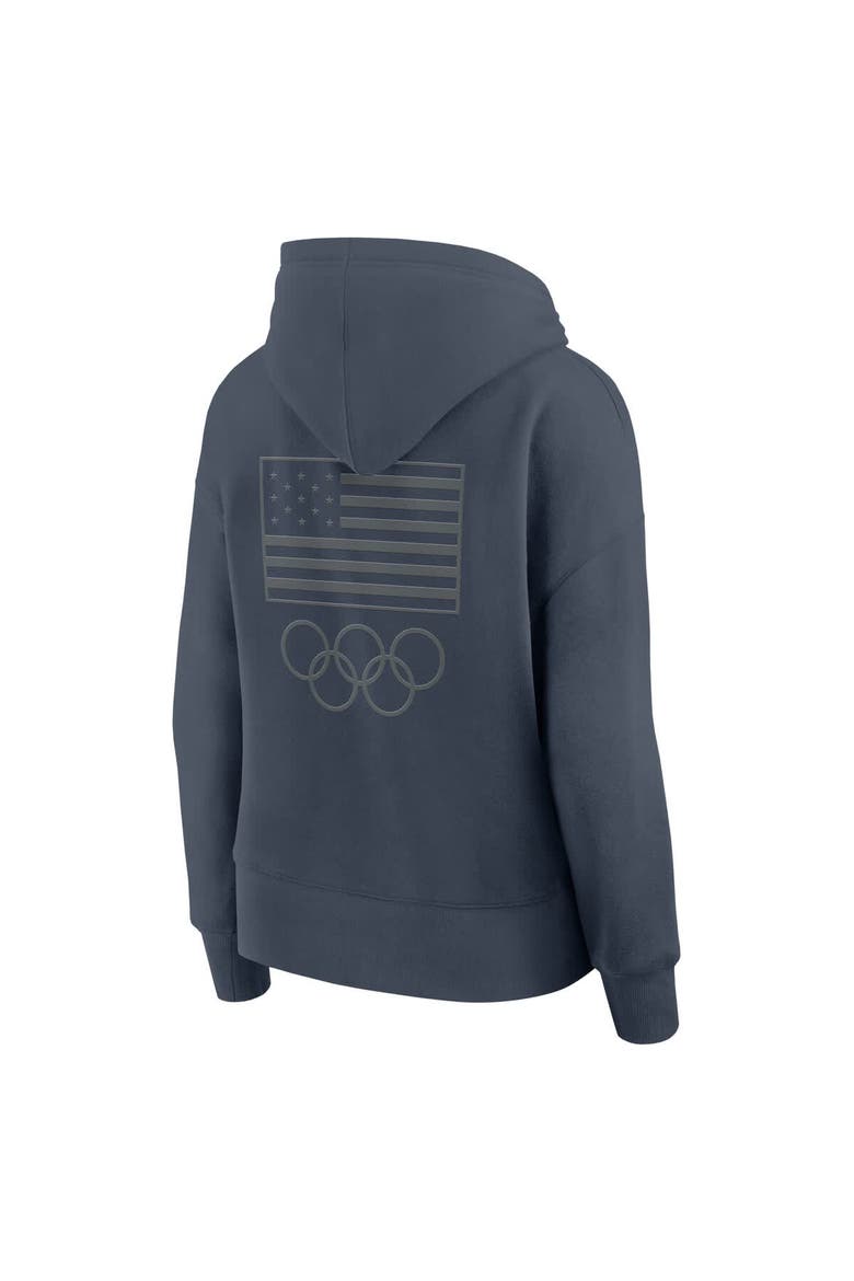 Women's Fanatics  Navy Team USA Elements Future Ground Subtle Tonal Pullover Hoodie, Alternate, color, Navy