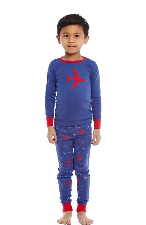 Kids Cotton Two-Piece Printed Pajamas, Vehicles & Machines (Toddler, Little Kid & Big Kid)