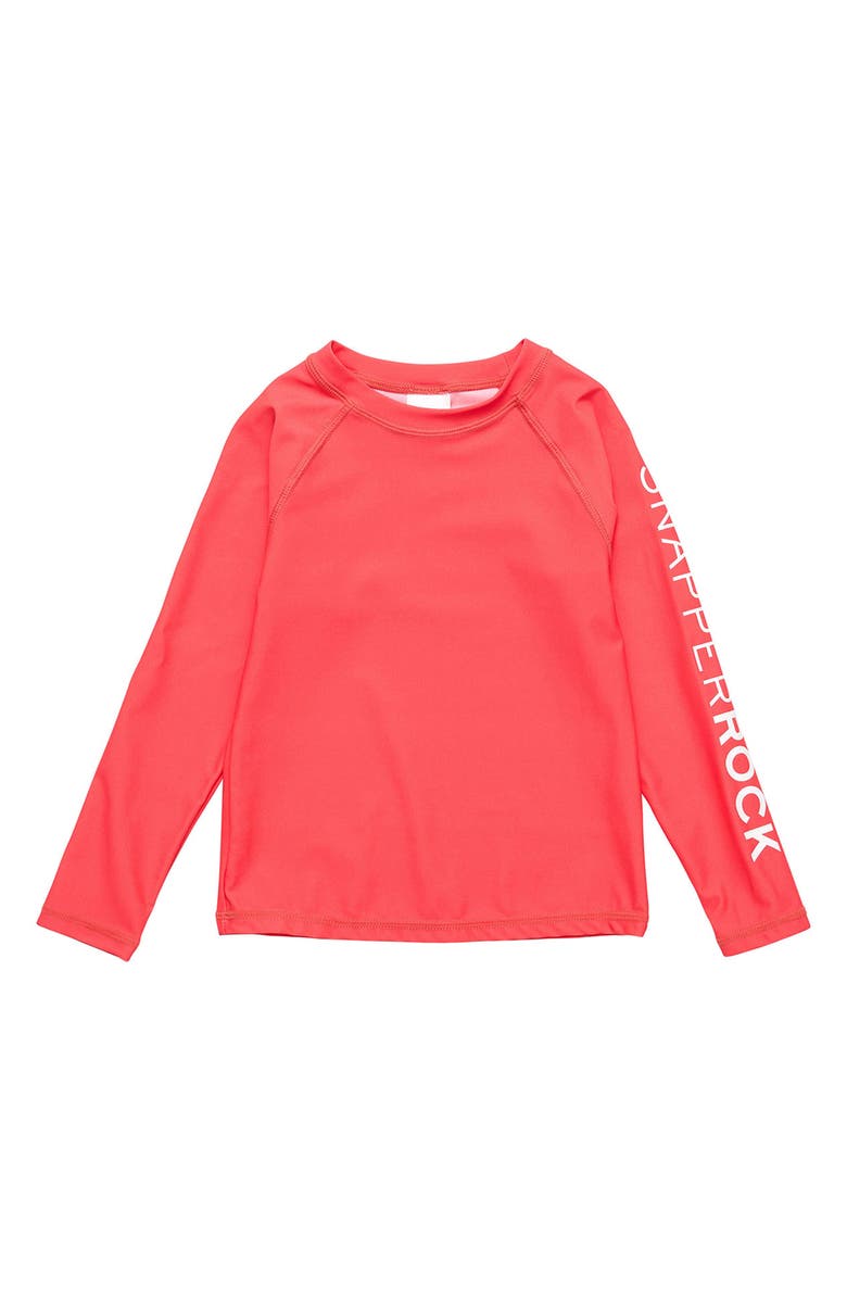 Snapper Rock Kids' Watermelon Long Sleeve Rashguard, Main, color, Red