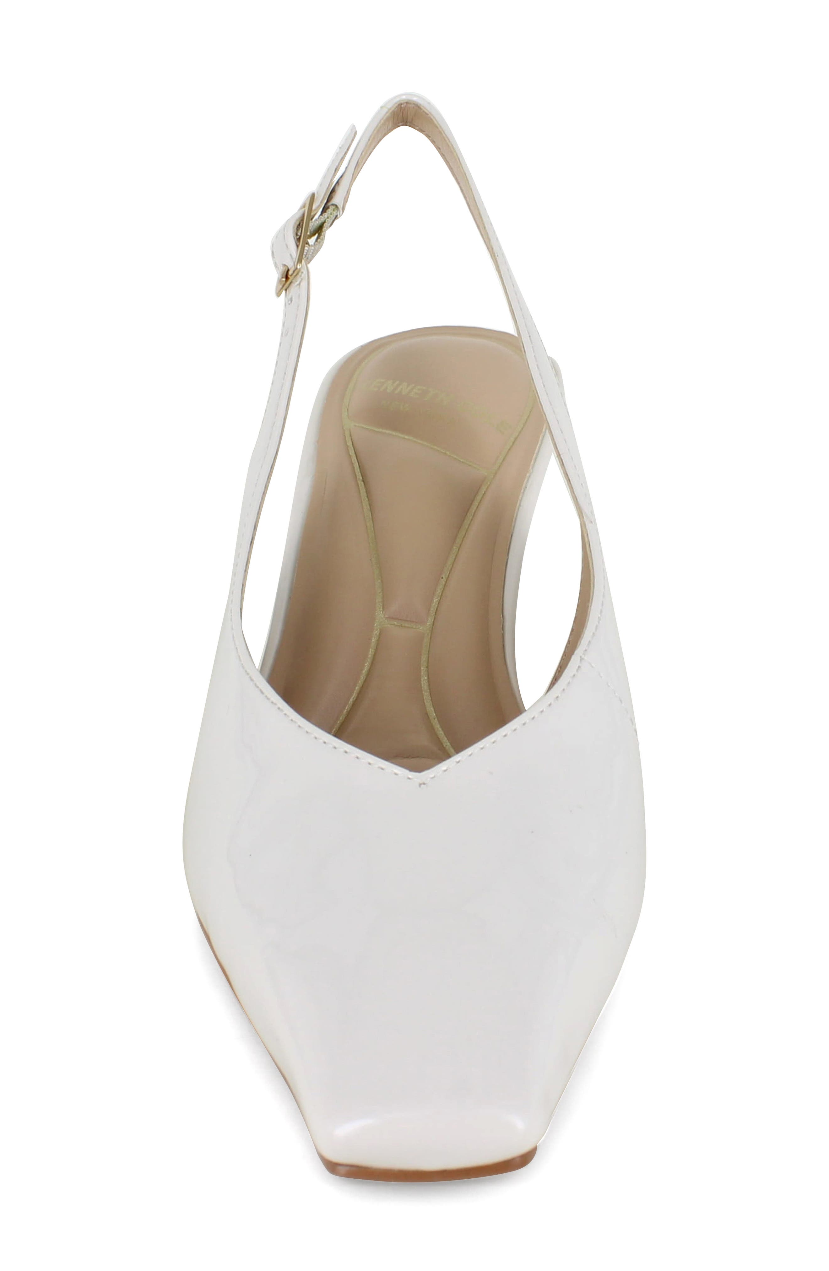 Kenneth Cole Meilani Slingback Pump, Alternate, color, Ecru Patent
