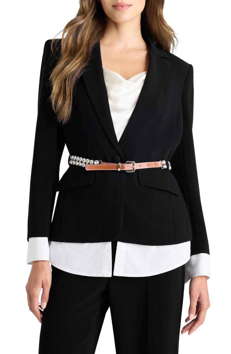 Cinq à Sept Vittoria Layered Belted Jacket, Main, color,