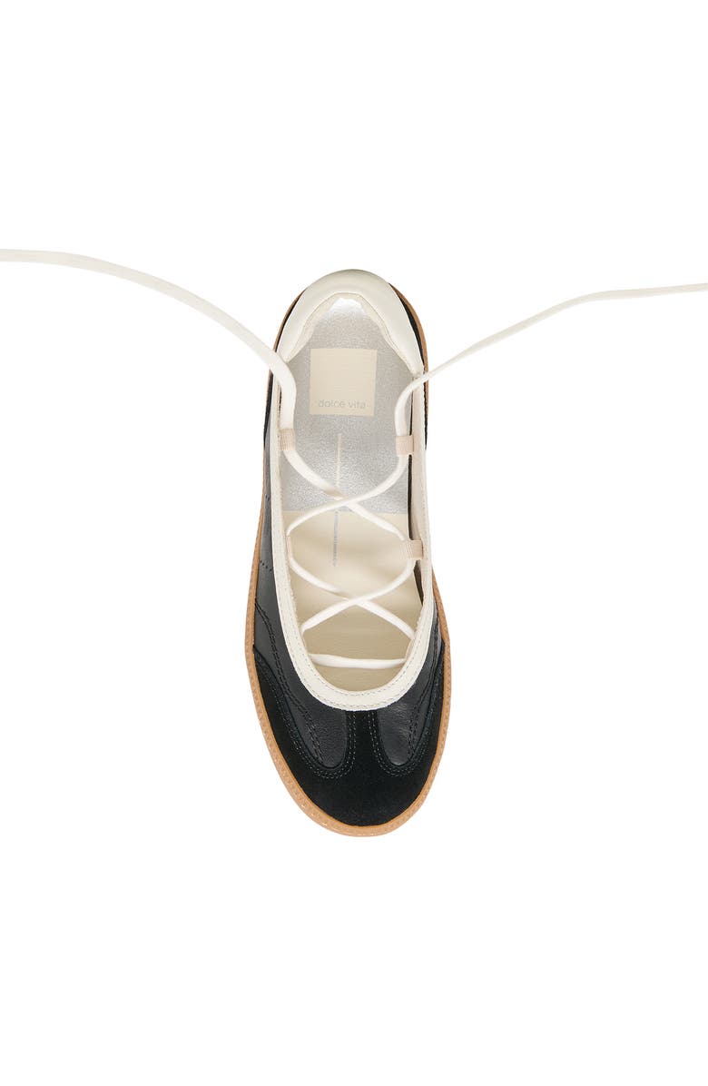 Dolce Vita Nyomie Wraparound Ankle Strap Sneaker, Alternate, color, Black Leather