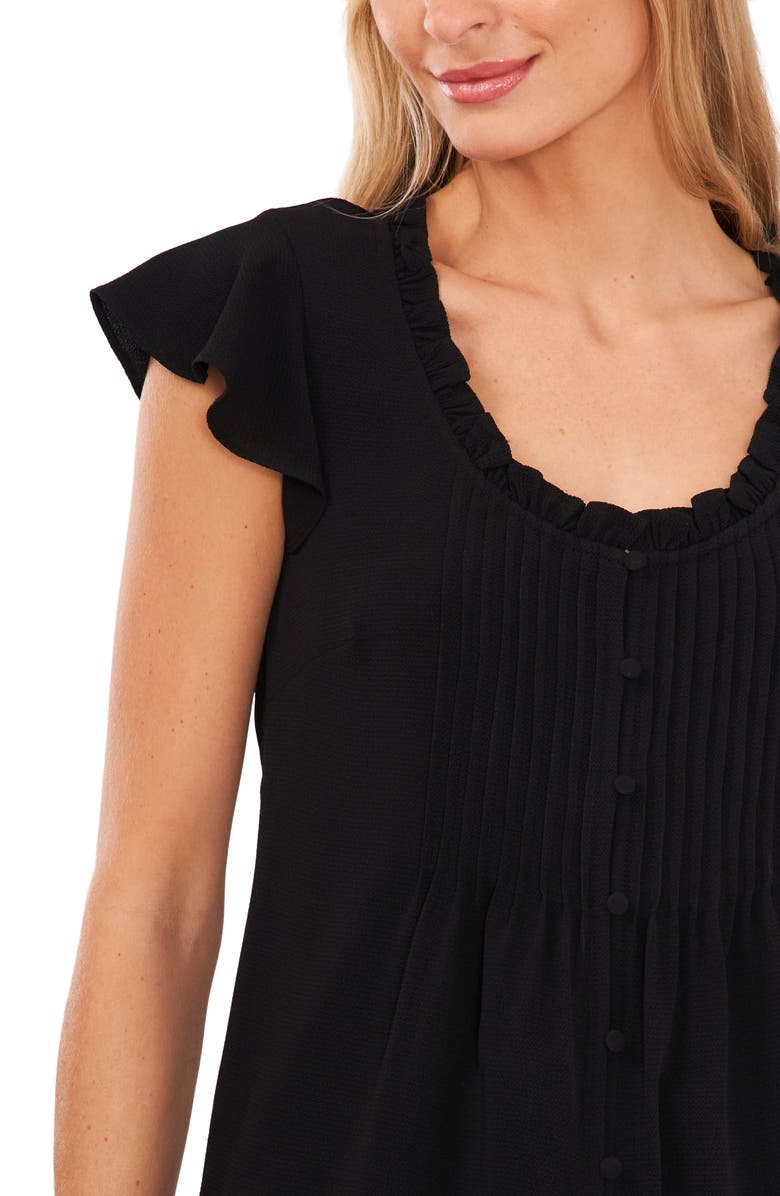CeCe Pintuck Ruffle Blouse, Alternate, color, 