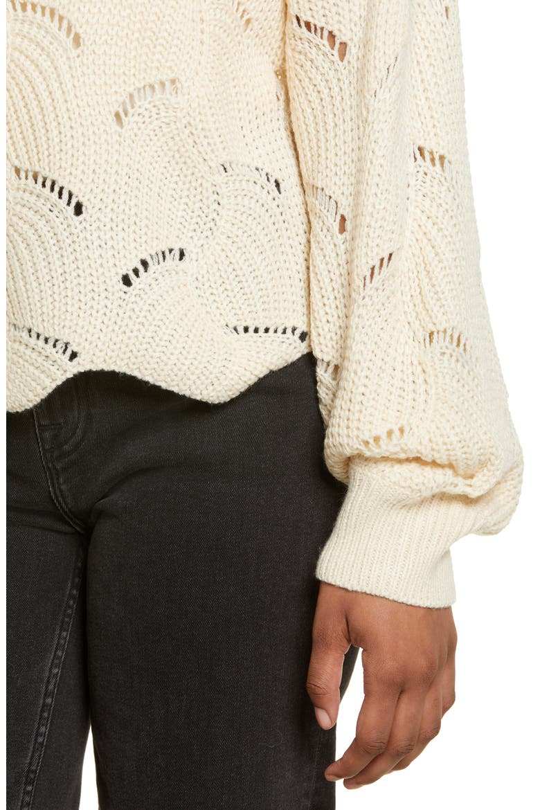 Moonglow Loose Knit Sweater, Alternate, color, BEIGE