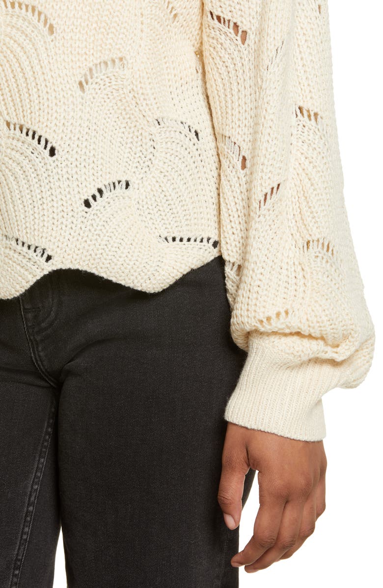 Lulus Moonglow Loose Knit Sweater, Alternate, color, 