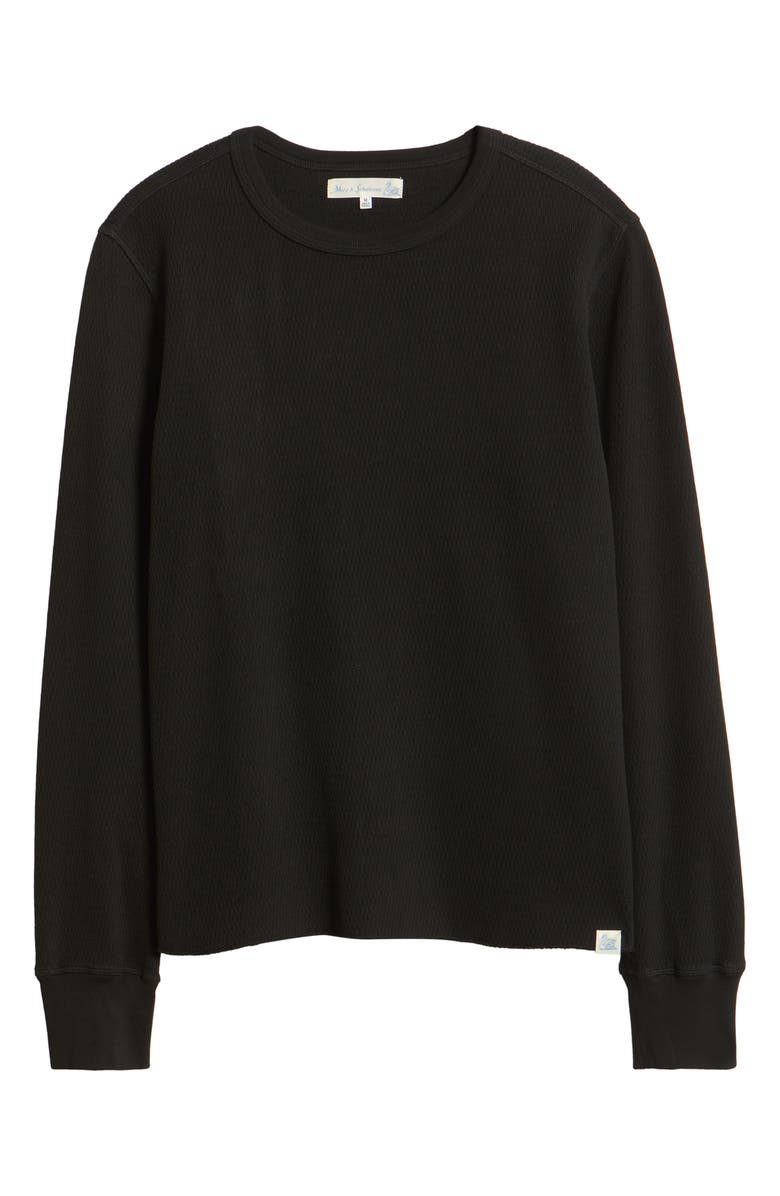 MERZ B SCHWANEN Organic Cotton Thermal T-Shirt, Alternate, color, Deep Black