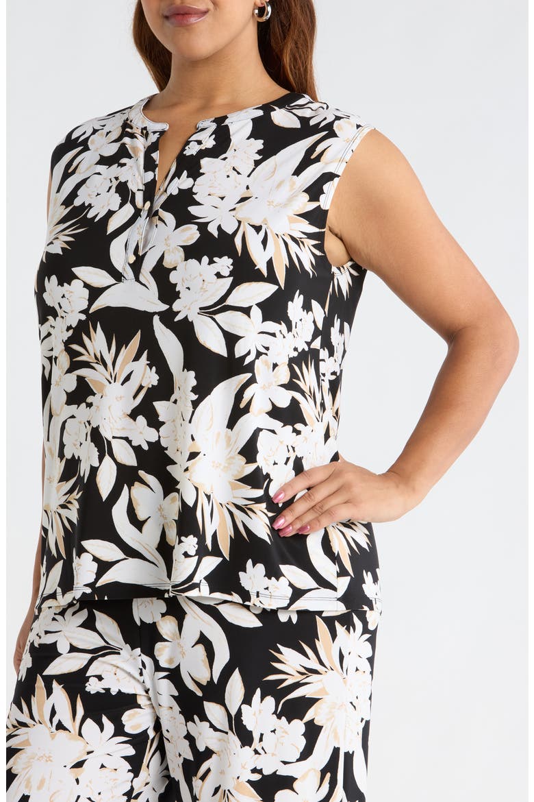 Floral Sleeveless Knit Top, Alternate, color, ANNE BLACK MULTI