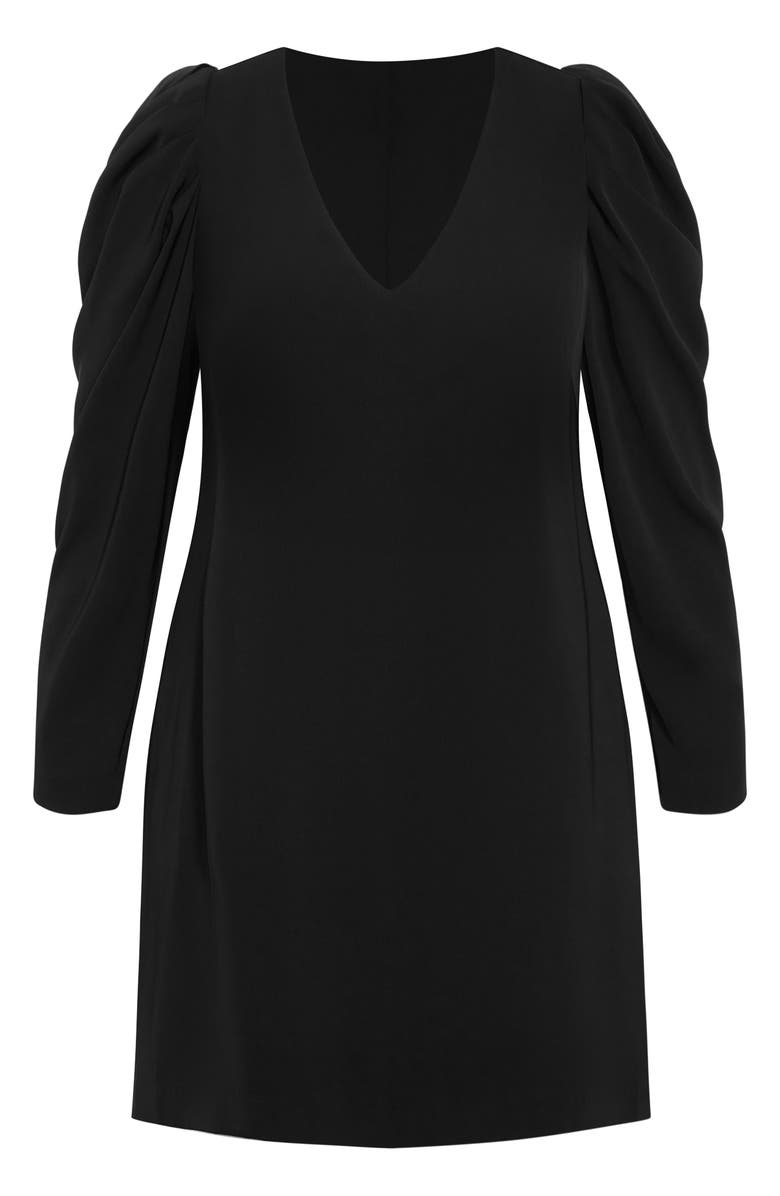 City Chic Katalina Puff Long Sleeve Dress, Alternate, color, 