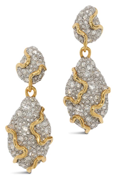 Solanales Crystal Pebble Drop Earrings