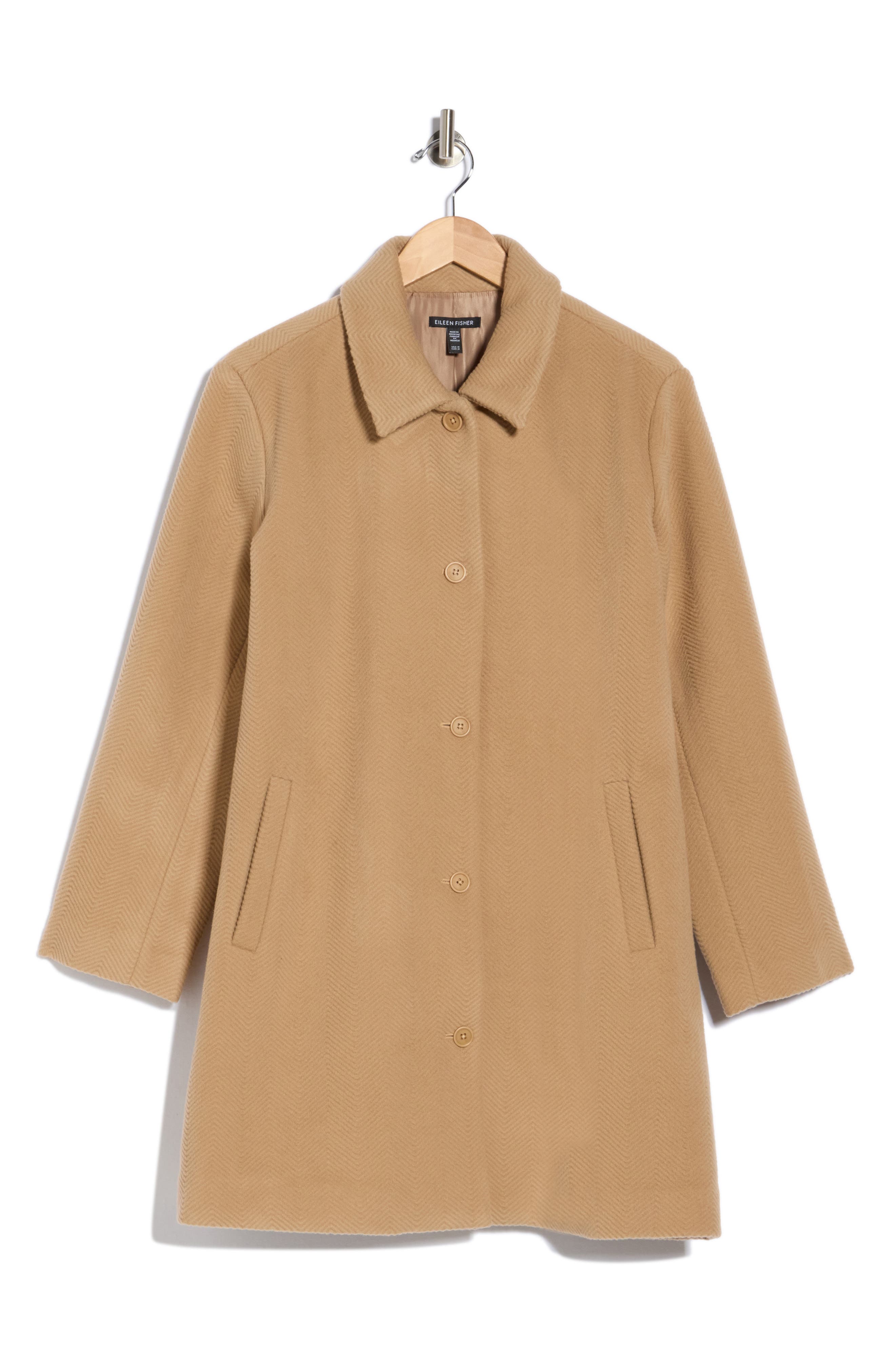 Herringbone Wool Coat