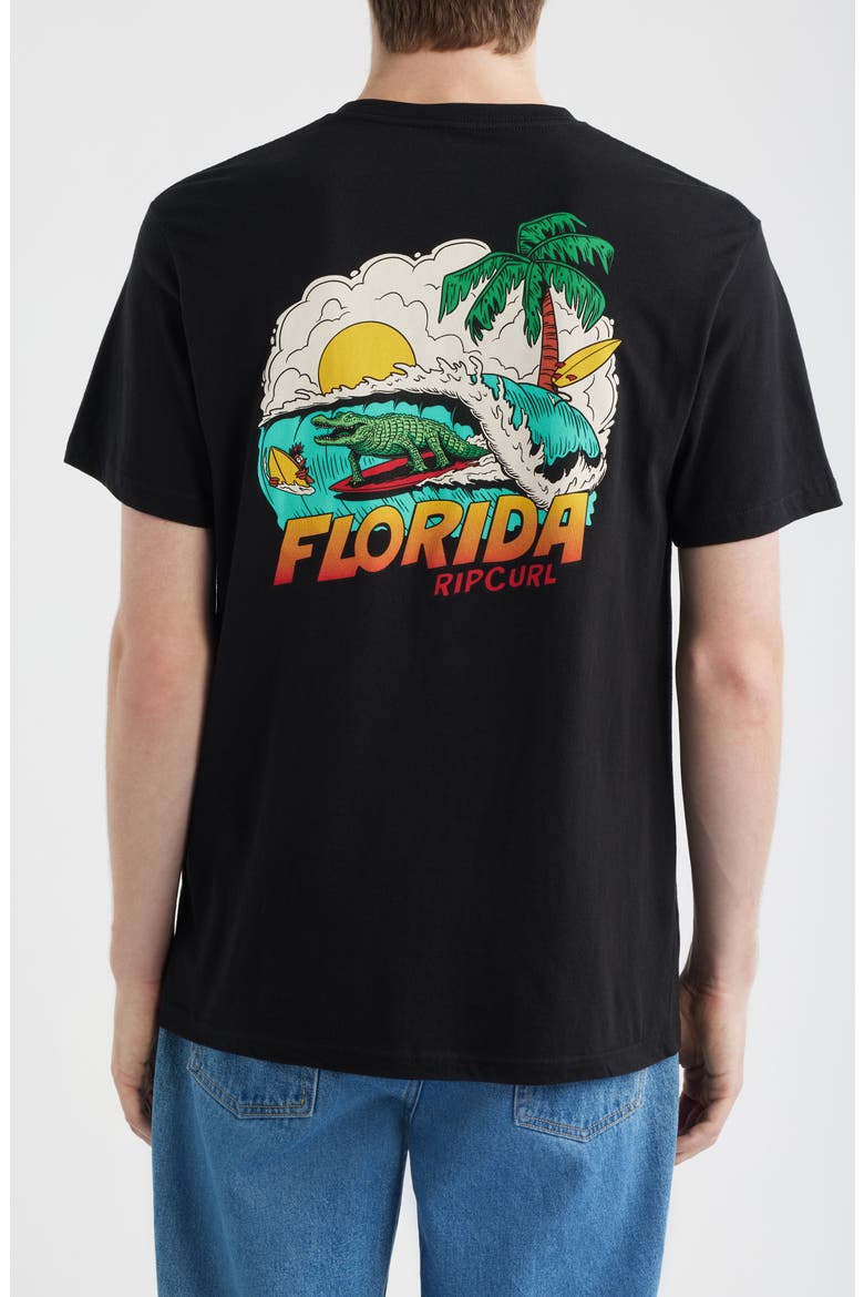 Desti Animals Cotton Graphic T-Shirt, Alternate, color, BLACK FLORIDA