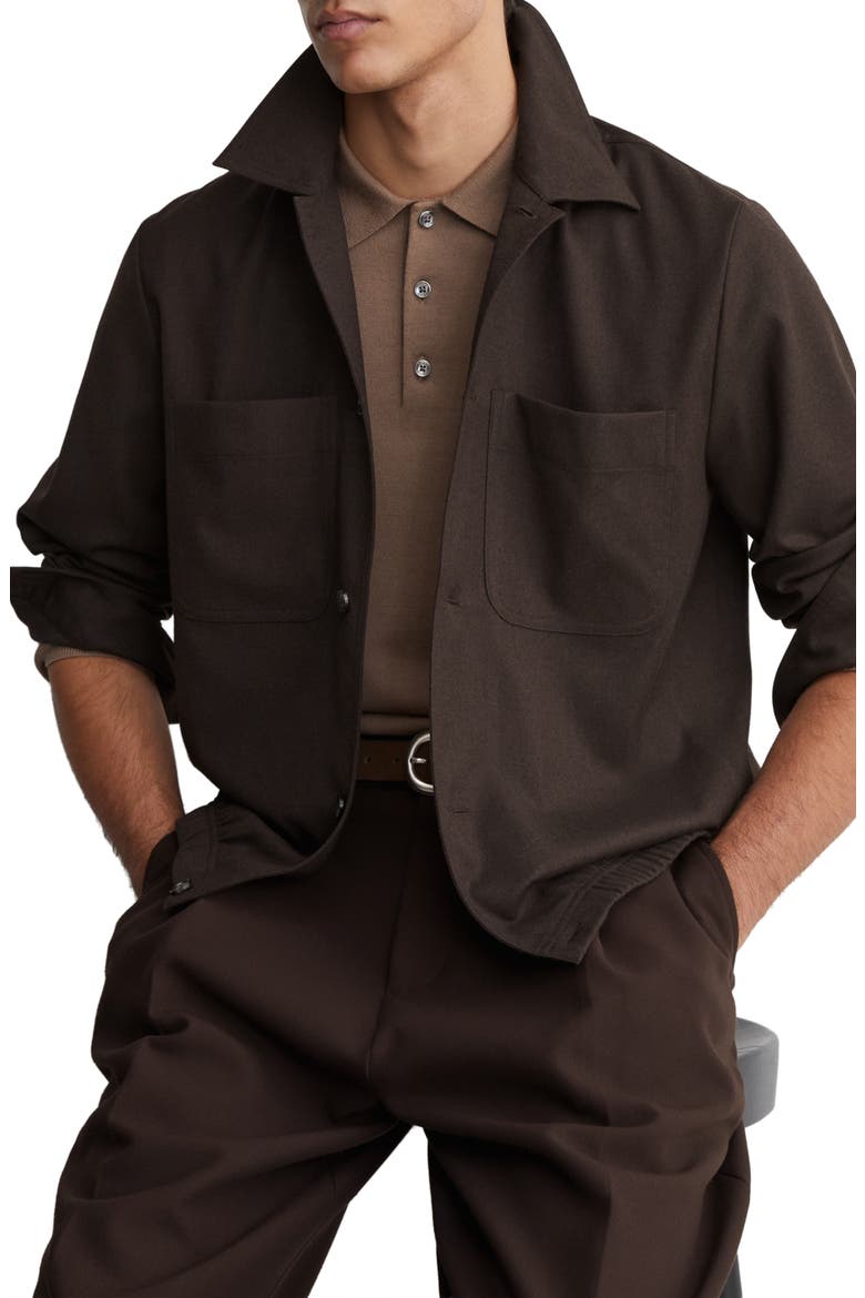 Penge Overshirt, Main, color, CHOCOLATE BROWN