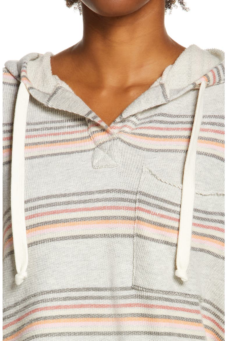 MWL Beach Stripe Long Sleeve Cotton Hoodie, Alternate, color, STRIPE TERRY HEATHER GREY