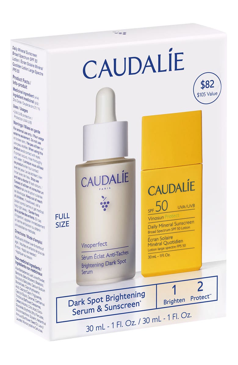CAUDALÍE Dark Spot Brightening Serum & Sunscreen SPF 50 Set $105 Value, Alternate, color, 