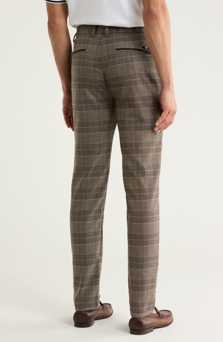 T.R. PREMIUM Plaid Straight Leg Trousers, Alternate, color, Grey