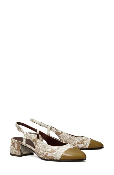 Cap Toe Slingback Pump (Women)