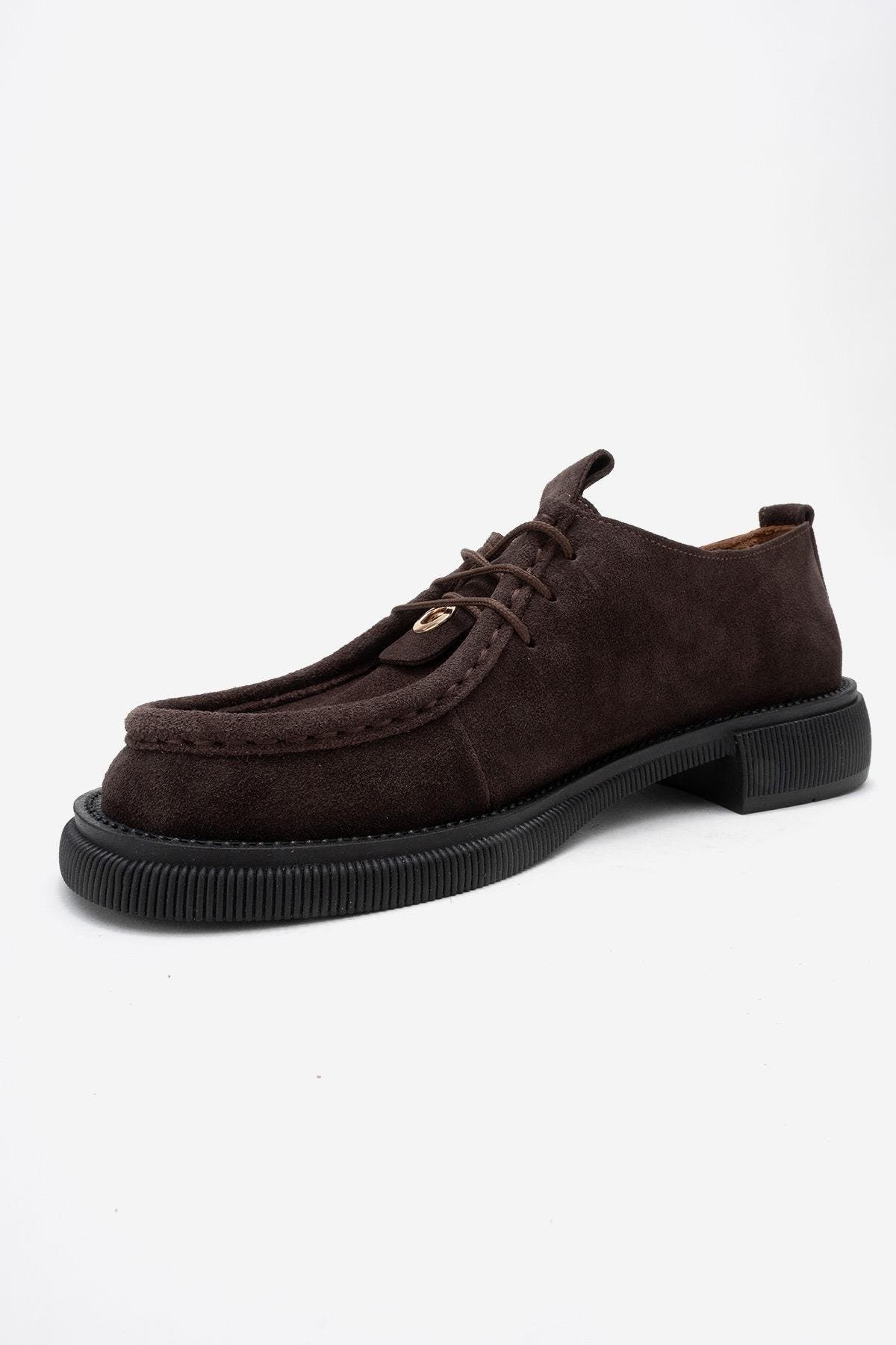 Band Leather Lace Up Loafer, Alternate, color, Brown Suede