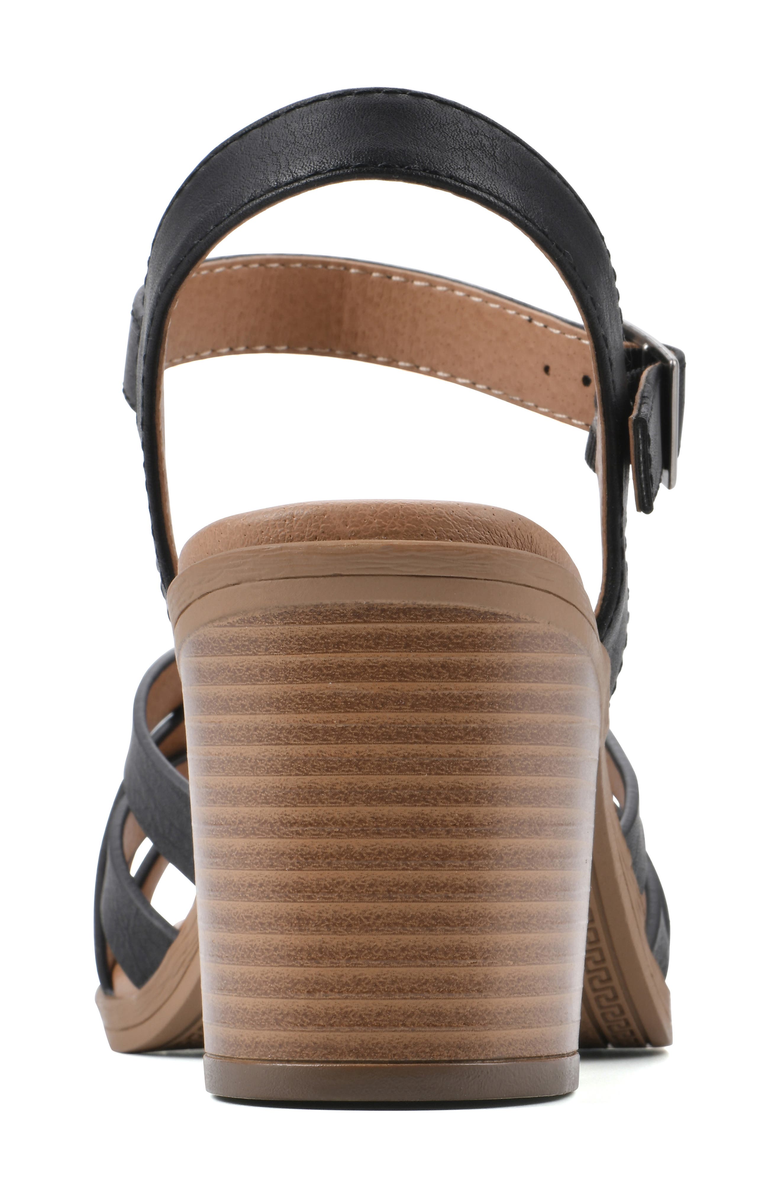 White Mountain Footwear Bergen Block Heel Sandal, Alternate, color, 