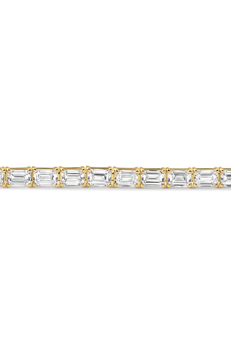 Bliss Diamond 12Ct Emerald Cut Diamond East West Tennis Bracelet 14k Gold Lab Grown, Alternate, color, 14K Yellow Gold