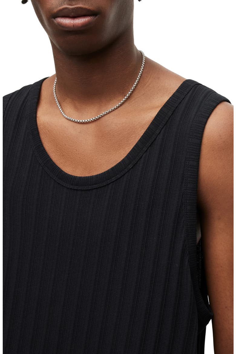 Madison Pointelle Knit Tank, Alternate, color, JET BLACK